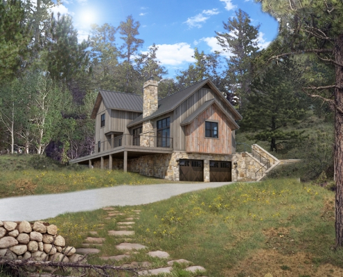 Colorado Timberframe_Floor Plan_Indian Peaks rendering
