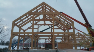 Lakelawn timber frame barn 3
