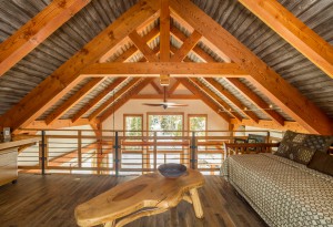 Elk Thistle timber frame loft trusses