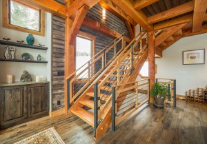 Elk Thistle timber frame stairs