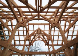 Lakelawn timber frame barn trusses