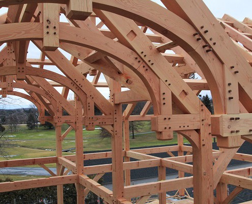 Lakelawn timber frame barn joinery detail