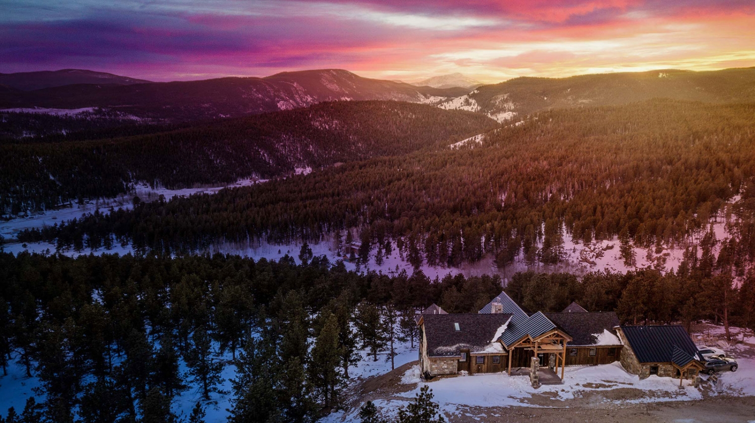 Caribou Ridge Home at Sunset Colorado Timberframe