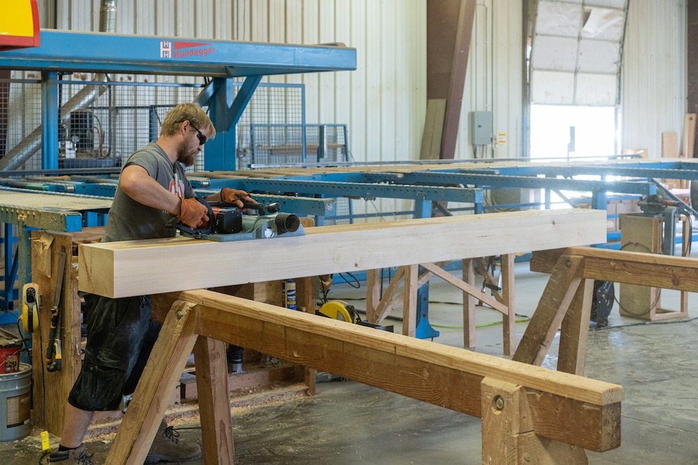 Colorado Timberframe shop wood planer